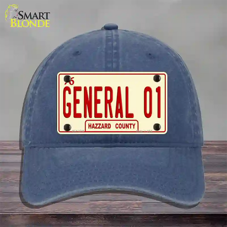 General 01 Novelty License Plate Hat Unconstructed Cotton / Navy