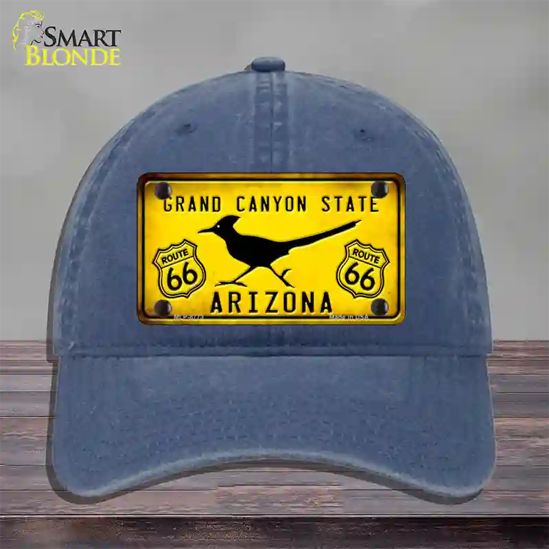 Arizona Grand Canyon With Route 66 Novelty License Plate Hat Unconstructed Cotton / Navy