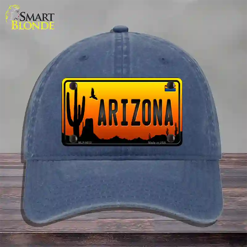 Arizona Scenic Novelty License Plate Hat Unconstructed Cotton / Navy