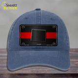 Colorado Thin Red Line Novelty License Plate Hat Unconstructed Cotton / Navy