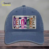 Delaware License Plate Art Novelty License Plate Hat Unconstructed Cotton / Navy