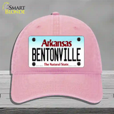 Bentonville Arkansas Novelty License Plate Hat Unconstructed Cotton / Pink