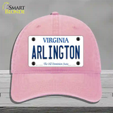 Arlington Virginia Novelty License Plate Hat Unconstructed Cotton / Pink