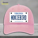 Hokiebird Virginia Novelty License Plate Hat Unconstructed Cotton / Pink