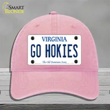 Go Hokies Virginia Novelty License Plate Hat Unconstructed Cotton / Pink