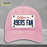 49ERS Fan California Novelty License Plate Hat Unconstructed Cotton / Pink