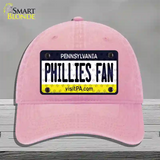 Phillies Fan Pennsylvania Novelty License Plate Hat Unconstructed Cotton / Pink