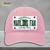 Marlins Fan Florida Novelty License Plate Hat Unconstructed Cotton / Pink