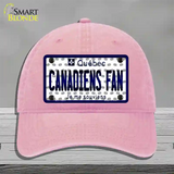 Canadiens Fan Quebec Novelty License Plate Hat Unconstructed Cotton / Pink