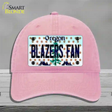 Blazers Fan Oregon Novelty License Plate Hat Unconstructed Cotton / Pink