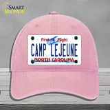 Camp Lejeune North Carolina Novelty License Plate Hat Unconstructed Cotton / Pink