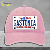 Gastonia North Carolina State Novelty License Plate Hat Unconstructed Cotton / Pink