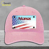 Arkansas with American Flag Novelty License Plate Hat HAT-MLP-12332