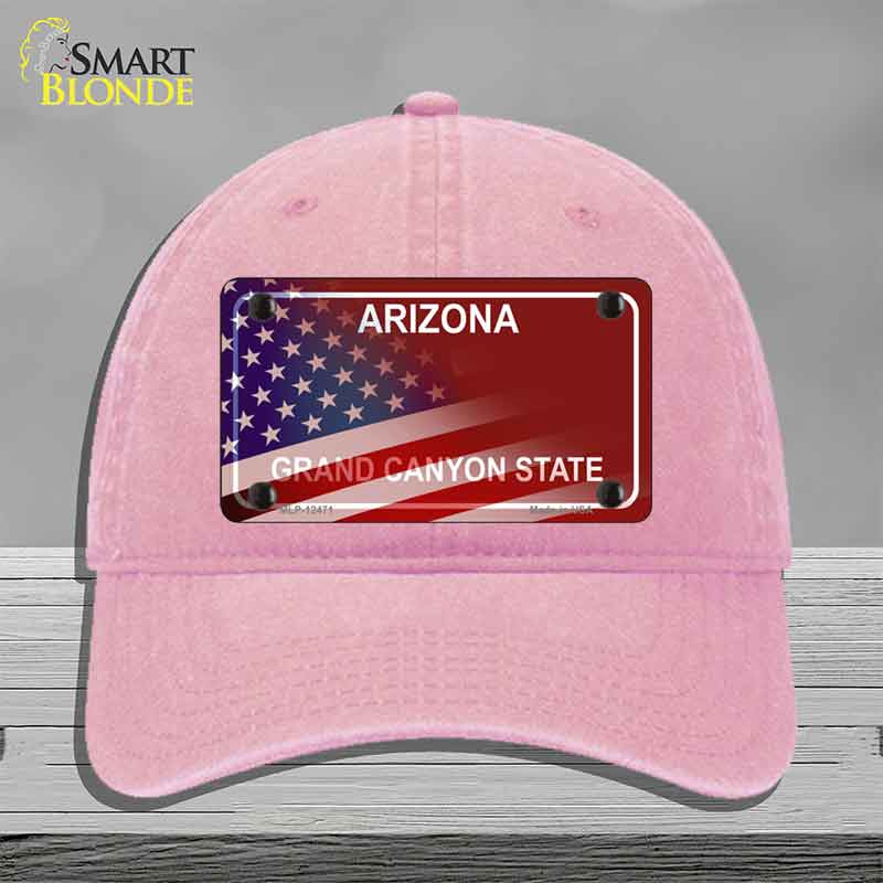 Arizona with American Flag Novelty License Plate Hat HAT-MLP-12471