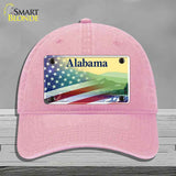 Alabama with American Flag Novelty License Plate Hat HAT-MLP-12475