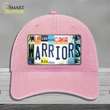 Warriors Strip Art Novelty License Plate Hat Tag Unconstructed Cotton Pink