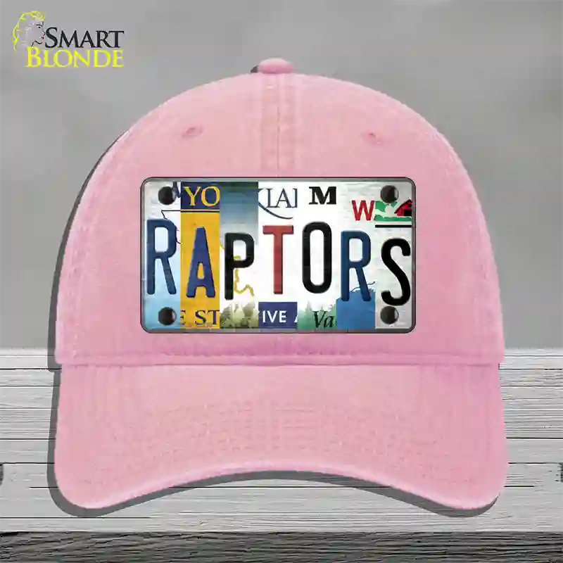 Raptors Strip Art Novelty License Plate Hat Tag Unconstructed Cotton Pink