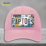 Raptors Strip Art Novelty License Plate Hat Tag Unconstructed Cotton Pink
