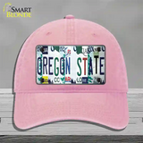 Oregon State Strip Art Novelty License Plate Hat Tag Unconstructed Cotton Pink