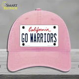 Go Warriors Novelty License Plate Hat Tag Unconstructed Cotton Pink