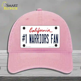 Number 1 Warriors Fan Novelty License Plate Hat Tag Unconstructed Cotton Pink