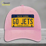 New York Go Jets Novelty License Plate Hat Tag Unconstructed Cotton Pink