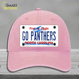 Go Panthers North Carolina Novelty License Plate Hat Tag Unconstructed Cotton Pink