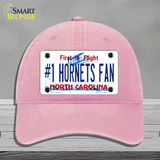Number 1 Hornets Fan Novelty License Plate Hat Tag Unconstructed Cotton Pink