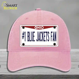 Number 1 Blue Jackets Fan Novelty License Plate Hat Tag Unconstructed Cotton / Pink