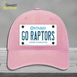 Go Raptors Novelty License Plate Hat Tag Unconstructed Cotton Pink