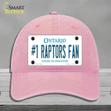 Number 1 Raptors Fan Novelty License Plate Hat Tag Unconstructed Cotton Pink