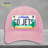 Go Jets Manitoba Novelty License Plate Hat Tag Unconstructed Cotton / Pink