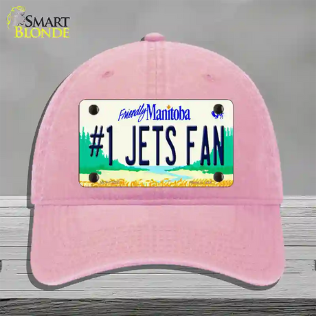 Number 1 Jets Fan Manitoba Novelty License Plate Hat Tag Unconstructed Cotton / Pink