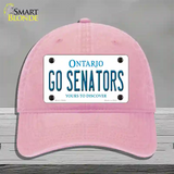 Go Senators Novelty License Plate Hat Tag Unconstructed Cotton Pink
