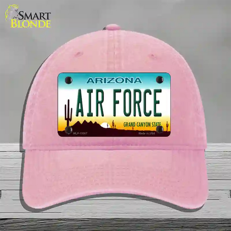 Air Force Arizona Novelty License Plate Hat Tag Unconstructed Cotton / Pink