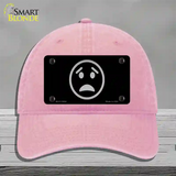 Worried Black Novelty License Plate Hat Tag Unconstructed Cotton Pink