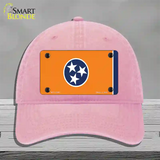 Tennessee Flag Orange Novelty License Plate Hat Tag Unconstructed Cotton Pink