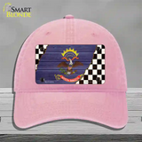 North Dakota Racing Flag Novelty License Plate Hat Tag Unconstructed Cotton Pink