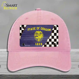 Oregon Racing Flag Novelty License Plate Hat Tag Unconstructed Cotton Pink