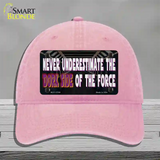 The Dork Side Novelty License Plate Hat Tag Unconstructed Cotton Pink