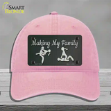 Makin My Family Novelty License Plate Hat Tag Unconstructed Cotton / Pink