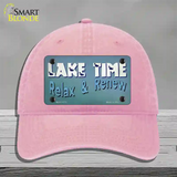 Lake Time Novelty License Plate Hat Tag Unconstructed Cotton Pink