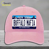 Buffalo Mafia New York Novelty License Plate Hat Tag Unconstructed Cotton Pink