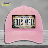 Bills Mafia New York Rusty Novelty License Plate Hat Tag Unconstructed Cotton Pink