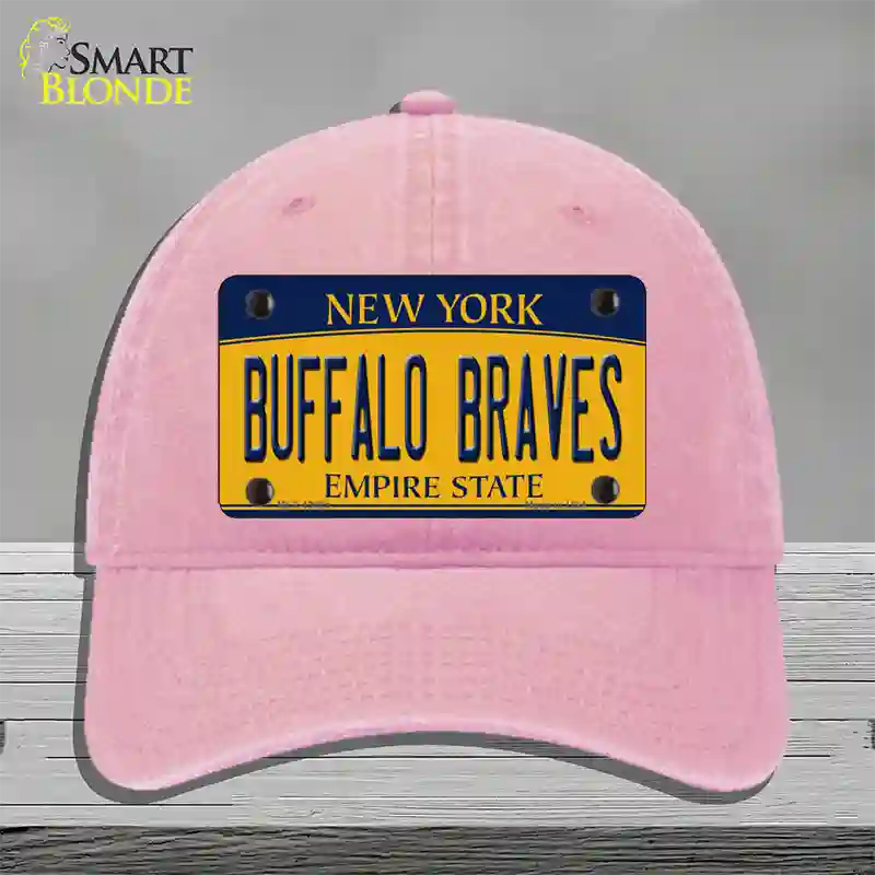 Buffalo Braves New York Novelty License Plate Hat Tag Unconstructed Cotton Pink