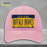 Buffalo Braves New York Novelty License Plate Hat Tag Unconstructed Cotton Pink