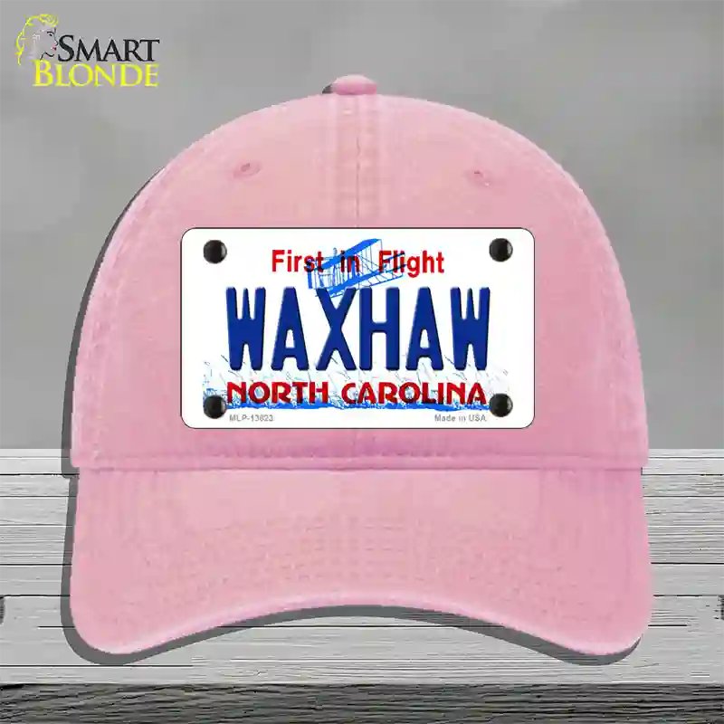 Waxhaw North Carolina Novelty License Plate Hat Tag Unconstructed Cotton Pink