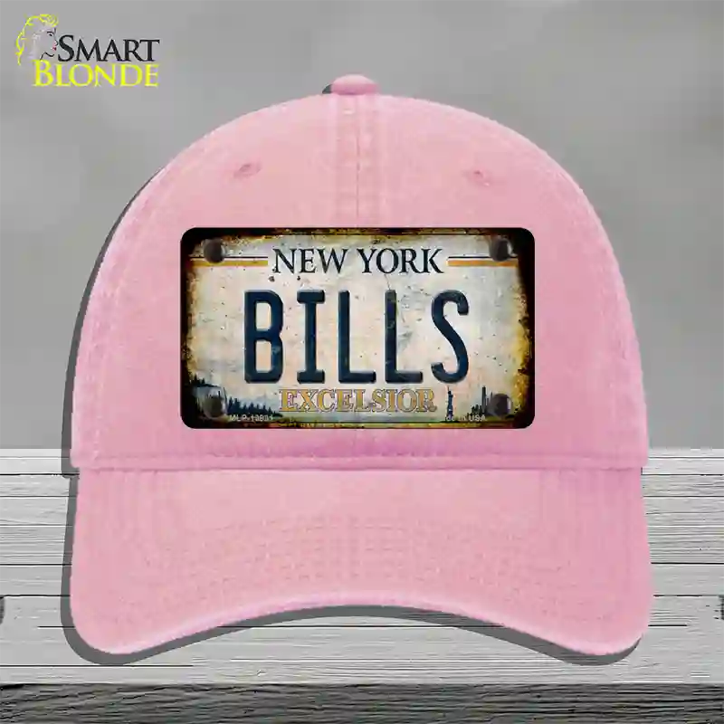 Bills Excelsior New York Rusty Novelty License Plate Hat Tag Unconstructed Cotton Pink