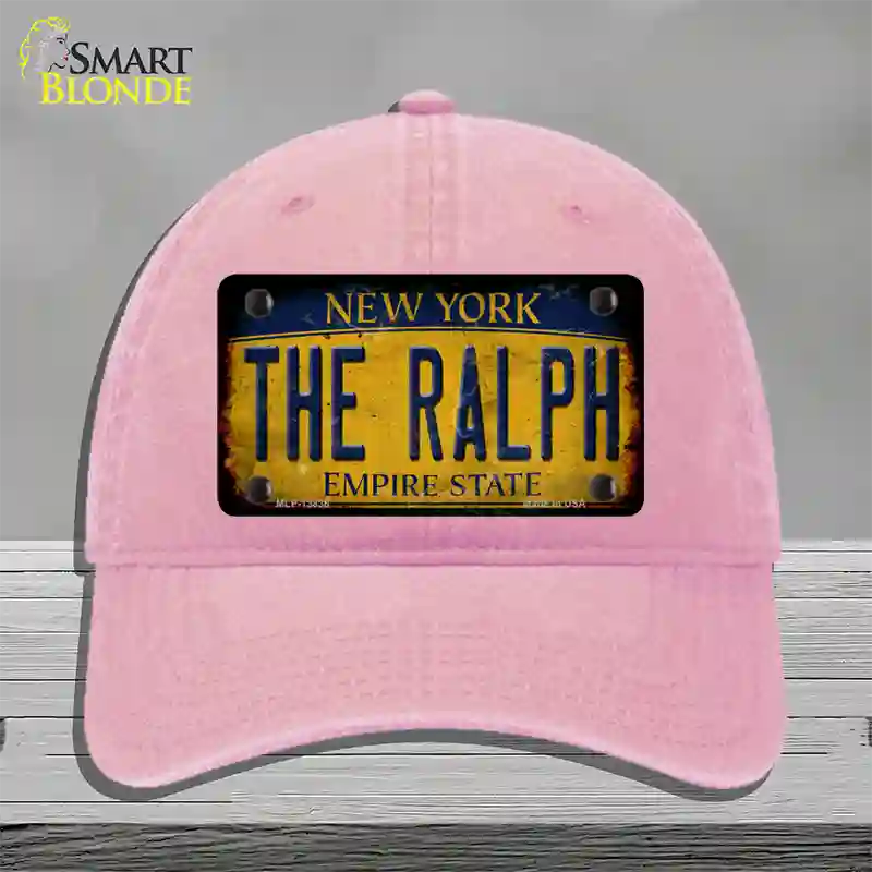 The Ralph New York Rusty Novelty License Plate Hat Tag Unconstructed Cotton Pink