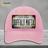 Buffalo Mafia Excelsior New York Rusty Novelty License Plate Hat Tag Unconstructed Cotton Pink
